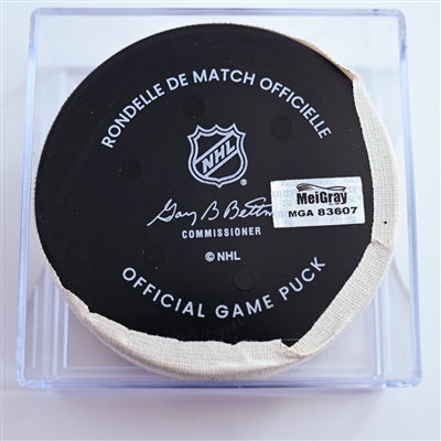 Roope Hintz - Dallas Stars - Goal Puck - January 9, 2025 vs. Philadelphia Flyers (Flyers Logo)