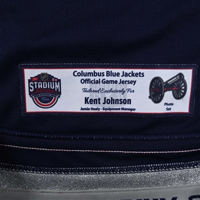 Kent Johnson - Navy Photo Shoot-Worn Jersey - 2025 Stadium Series