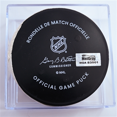 Matthew Knies - Toronto Maple Leafs - Goal Puck - January 7, 2025 vs. Philadelphia Flyers (Flyers Logo)