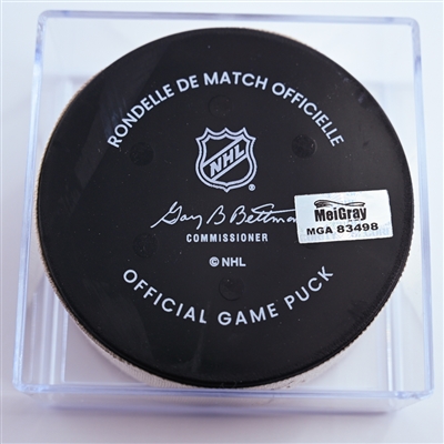 Travis Konecny - Philadelphia Flyers - Goal Puck - January 7, 2025 vs. Toronto Maple Leafs (Flyers Logo)