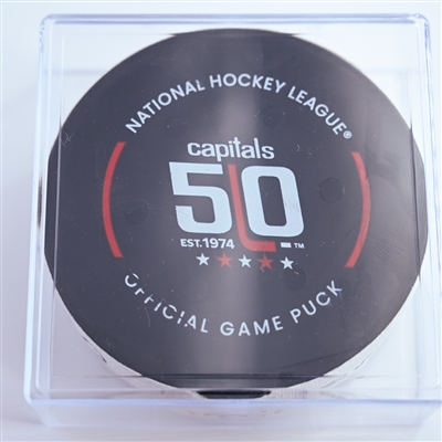 Chris Kreider - New York Rangers - Goal Puck - January 4, 2025 vs. Washington Capitals (Capitals' 50th Anniversary Logo)