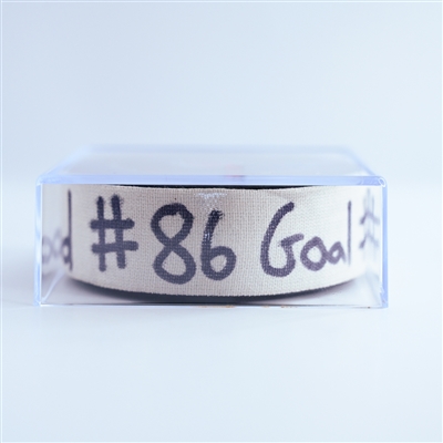 Nikita Kucherov - Tampa Bay Lightning - Goal Puck - January 11, 2025 vs. New Jersey Devils (Devils Logo)
