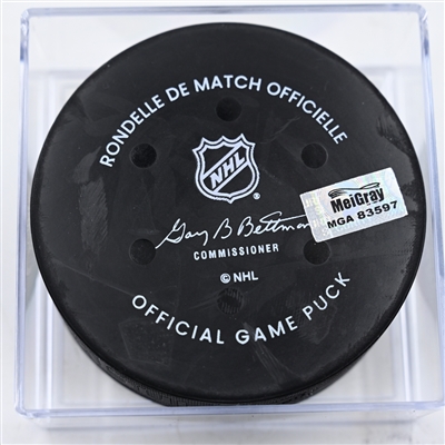 Artturi Lehkonen - Colorado Avalanche - Goal Puck - January 9, 2025 vs. Minnesota Wild (Wild Logo)