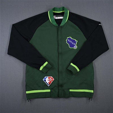 Jordan Nwora - Milwaukee Bucks - Game-Issued City Edition Jacket  - 2021-22 NBA Season