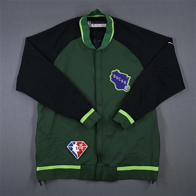 Bobby Portis - Milwaukee Bucks - Game-Issued City Edition Jacket  - 2021-22 NBA Season