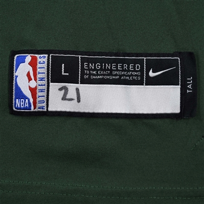 Jrue Holiday - Milwaukee Bucks - Game-Issued City Edition Long-Sleeved Shooting Shirt  - 2021-22 NBA Season