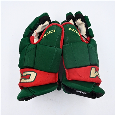 Brock Faber - Game-Worn CCM Gloves - 2023-24 NHL Season
