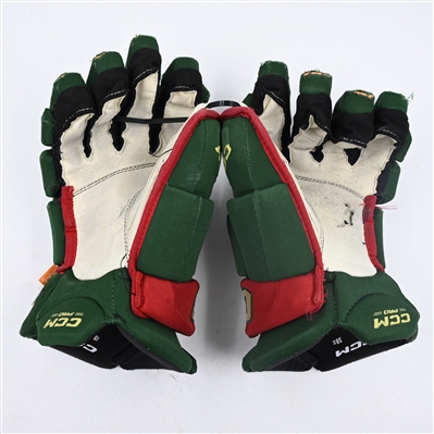 Brock Faber - Game-Worn CCM Gloves - 2023-24 NHL Season