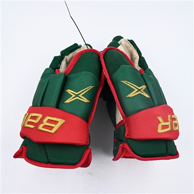 Matt Boldy - Game-Worn Bauer Vapor 2X Gloves - 2023-24 NHL Season