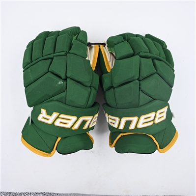 Pat Maroon - Game-Worn Green Third, Bauer Supreme Mach Gloves - 2023-24 NHL Season
