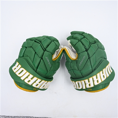 Jared Spurgeon - Game-Worn Green Third, Warrior Covert Gloves - 2022-23 NHL Season