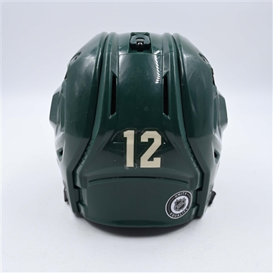 Matt Boldy - Game-Worn Green, Bauer Helmet w/ Bauer Shield - 2023-24 NHL Season