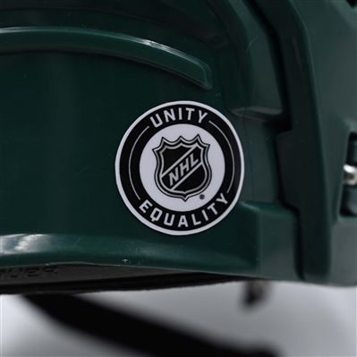 Matt Boldy - Game-Worn Green, Bauer Helmet w/ Bauer Shield - 2023-24 NHL Season