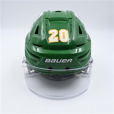 Pat Maroon - Game-Worn Green Third, Bauer Helmet w/ Oakley Shield - 2023-24 NHL Season