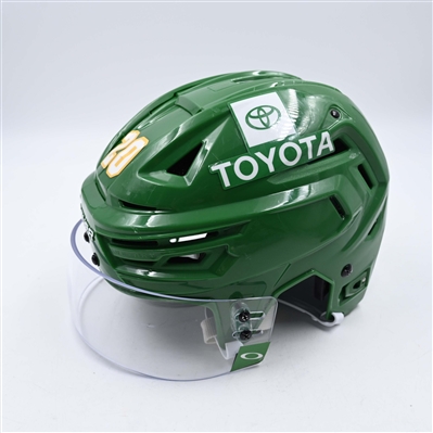 Pat Maroon - Game-Worn Green Third, Bauer Helmet w/ Oakley Shield - 2023-24 NHL Season