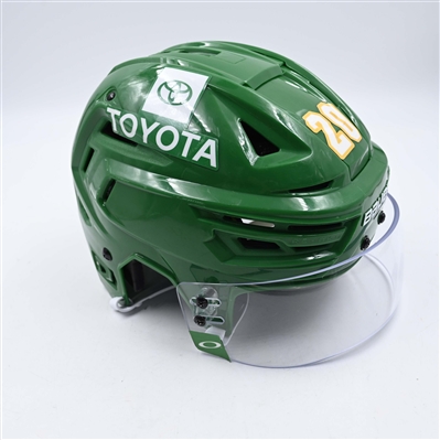 Pat Maroon - Game-Worn Green Third, Bauer Helmet w/ Oakley Shield - 2023-24 NHL Season