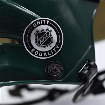 Jonas Brodin - Game-Worn Green, CCM Helmet w/ Oakley Shield - 2023-24 NHL Season