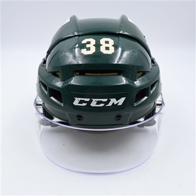 Ryan Hartman - Game-Worn Green, CCM Helmet w/ Oakley Shield - 2023-24 NHL Season