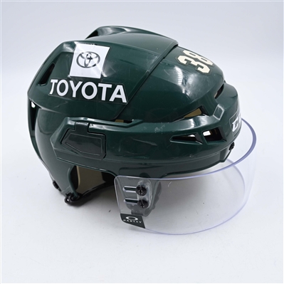 Ryan Hartman - Game-Worn Green, CCM Helmet w/ Oakley Shield - 2023-24 NHL Season