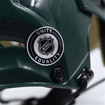 Ryan Hartman - Game-Worn Green, CCM Helmet w/ Oakley Shield - 2023-24 NHL Season