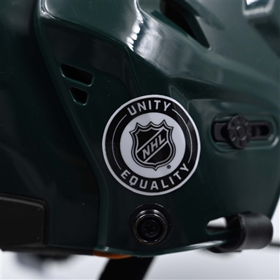 Declan Chisholm - Game-Worn Green, CCM Helmet w/ Oakley Shield - 2023-24 NHL Season