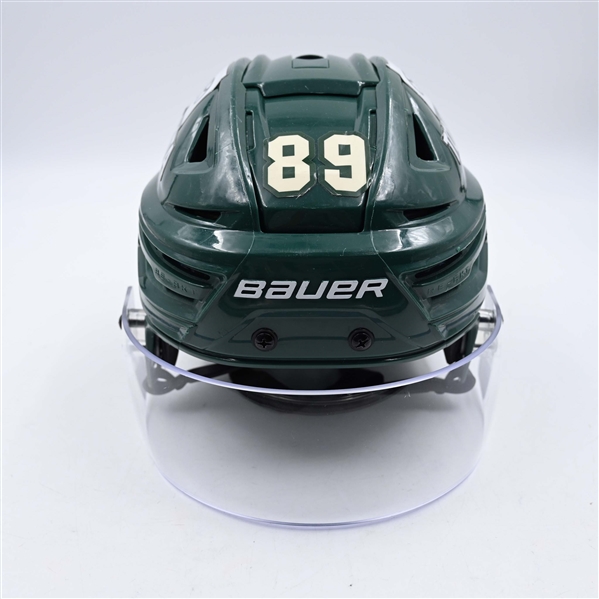 Frederick Gaudreau - Game-Worn Green, Bauer Helmet w/ Oakley Shield - 2023-24 NHL Season