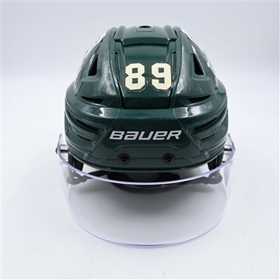 Frederick Gaudreau - Game-Worn Green, Bauer Helmet w/ Oakley Shield - 2023-24 NHL Season