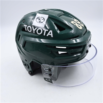 Frederick Gaudreau - Game-Worn Green, Bauer Helmet w/ Oakley Shield - 2023-24 NHL Season