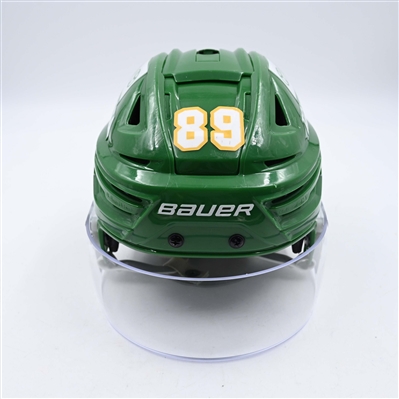 Frederick Gaudreau - Game-Worn Green Third, Bauer Helmet w/ Oakley Shield - 2023-24 NHL Season