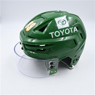 Frederick Gaudreau - Game-Worn Green Third, Bauer Helmet w/ Oakley Shield - 2023-24 NHL Season