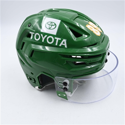 Frederick Gaudreau - Game-Worn Green Third, Bauer Helmet w/ Oakley Shield - 2023-24 NHL Season