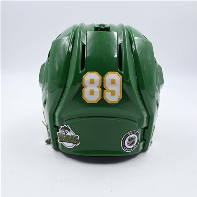 Frederick Gaudreau - Game-Worn Green Third, Bauer Helmet w/ Oakley Shield - 2023-24 NHL Season