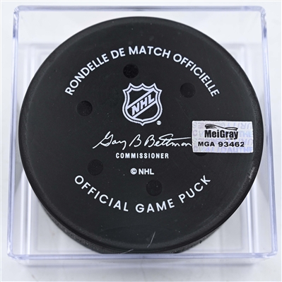 Kirill Marchenko - Columbus Blue Jackets - Goal Puck - January 9, 2025 vs. Seattle Kraken (Blue Jackets Logo)