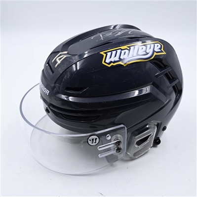 Dalton Messina - Toledo Walleye - Team-Issued Navy, Warrior Helmet - 2025 Warrior/ECHL Hockey Heritage Classic - Autographed