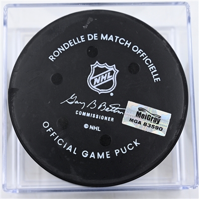 Jake Middleton - Minnesota Wild - Goal Puck - January 7, 2025 vs. St. Louis Blues (Wild Logo)