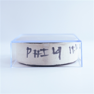 Ryan Poehling - Philadelphia Flyers - Goal Puck - January 11, 2025 vs. Anaheim Ducks (Flyers Logo)