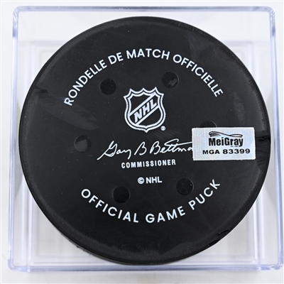 James van Riemsdyk - Columbus Blue Jackets - Goal Puck - January 2, 2025 vs. Detroit Red Wings (Blue Jackets Logo)