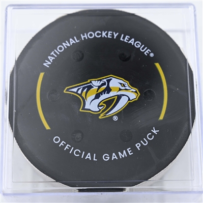 Steven Stamkos - Nashville Predators - Goal Puck - January 14, 2025 vs. Vegas Golden Knights (Predators Logo)