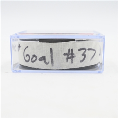 Andrei Svechnikov - Carolina Hurricanes - Goal Puck - April 27, 2025 vs. New Jersey Devils - 2025 Stanley Cup Playoffs - Round 1, Game 4 - 1st Goal of Hat Trick (Devils Logo) 