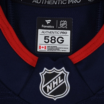 Daniil Tarasov - Navy Photo Shoot-Worn Jersey - 2025 Stadium Series