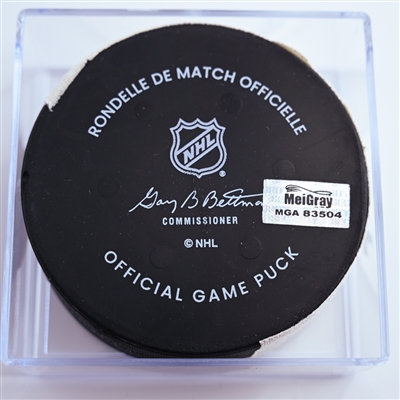 Owen Tippett - Philadelphia Flyers - Goal Puck - January 11, 2025 vs. Anaheim Ducks (Flyers Logo)
