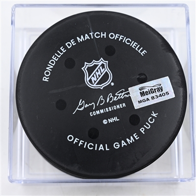 James van Riemsdyk - Columbus Blue Jackets - Goal Puck - January 2, 2025 vs. Detroit Red Wings (Blue Jackets Logo)