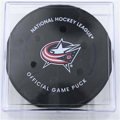 Dmitri Voronkov - Columbus Blue Jackets - Goal Puck - January 4, 2025 vs. St. Louis Blues (Blue Jackets Logo)