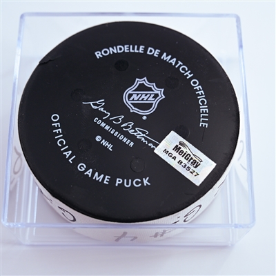 Mika Zibanejad - New York Rangers - Goal Puck - January 4, 2025 vs. Washington Capitals (Capitals' 50th Anniversary Logo)