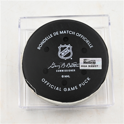 Sean Couturier - Philadelphia Flyers - Goal Puck - March 27, 2025 vs. Montreal Canadiens (Flyers Logo)