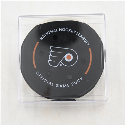 Sean Couturier - Philadelphia Flyers - Goal Puck - March 27, 2025 vs. Montreal Canadiens (Flyers Logo)