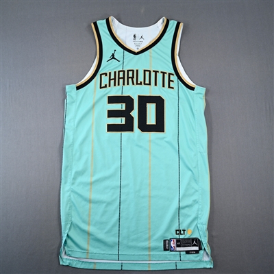 Seth Curry - Charlotte Hornets - City Edition Jersey - Worn 9 Games - 12/30/24, 1/25/25, 1/31/25, 2/1/25, 2/7/25, 2/25/25, 2/27/25, 3/23/25 & 3/28/25 - 2024-25 NBA Season