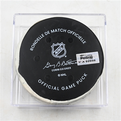 Nicolas Deslauriers - Philadelphia Flyers - Goal Puck - March 27, 2025 vs. Montreal Canadiens (Flyers Logo)
