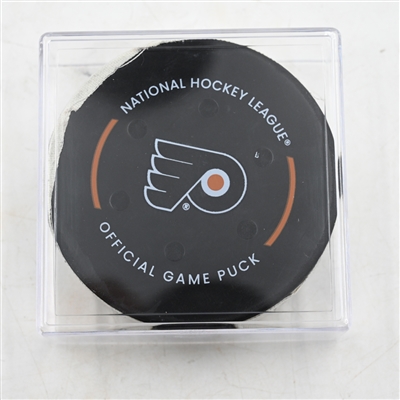 Nicolas Deslauriers - Philadelphia Flyers - Goal Puck - March 27, 2025 vs. Montreal Canadiens (Flyers Logo)