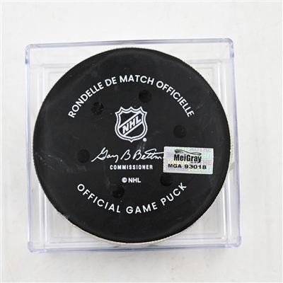 Filip Forsberg - Nashville Predators - Goal Puck - March 22, 2025 vs. Toronto Maple Leafs (Predators Logo)